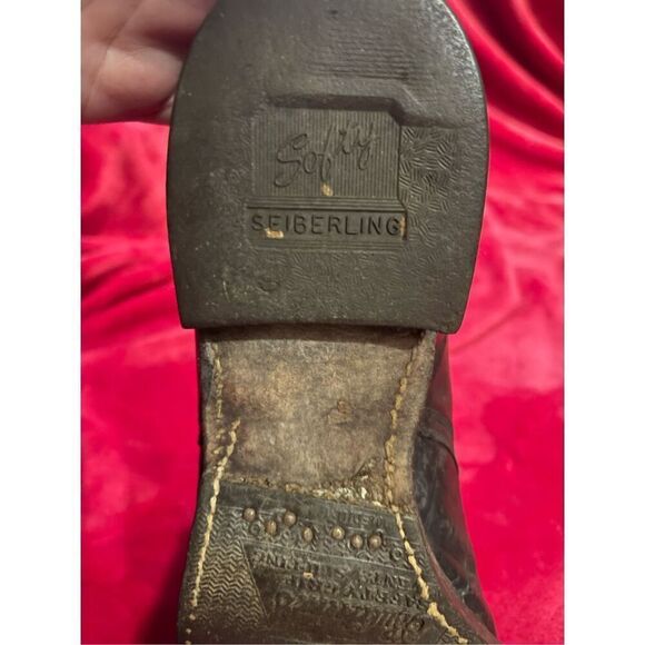 Antique O’Sullivans 1920-30’s Black Leather Tall Boots Sz 9 - Picture 12 of 14